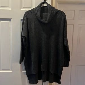 Cashmere cowl neck pullover.